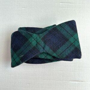 Black Watch Tartan Wool Bow Tie By Brandon Michael Adjustable Length Made In USA